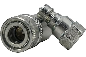 Sileduove Acoplamiento hidráulico, conector de liberación rápida NPT ISO A conector de acoplamiento hidráulico 1/4" 3/8" 1/2" 3/4"(NPT-1/4)