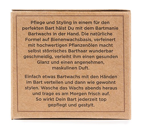 Bartmanie Bartwachs (50ml), Beard Balm für Bartpflege & Styling mit natürlichem Bienenwachs und hochwertigen Ölen - 8