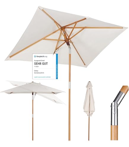 doppler Active Rechthoekige parasol voor balkon en terras, knikbaar, 180 x 120 cm - Parasols zonwering