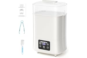 Kidken Baby Bottle Steriliser and Dryer, Large Size Hold 8 Bottles and Pacifiers, 4-in-1 Electric Steam Steriliser for Baby Bottles,Breast Pump Parts,Teething Toys,Milk & Food Warmer