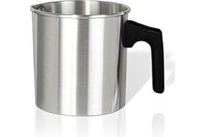 JULWHISPER Candle Wax Melting Pot, Wax Melter for Candle Making, 1.2L Dripless Pouring Pitcher Candle Making Pot with Heat-Resistant Handle for Candle Making Crafts in Home Kitchen - 1.2L