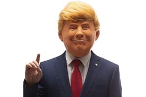 PartyHop Máscara de látex Donald Trump Presidente Estadounidense Político Celebridad Gente Famosa Máscaras de Cabeza Realistas Humanas Disfraz para Halloween Fiesta Desfile de Carnaval