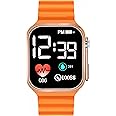 Time Up Digital Dial Ultra Design Full LED Time Display Silicone Strap Kids Watch for Boys & Girls (Age 5-15 Years)-URT-X (Orange)