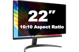 Pozlle 22 Inch Computer Privacy Screen Shield for 16:10 Widescreen Desktop Monitor - Anti-Glare Blue Light Privacy Filter and Anti Spy Privacy Screen Protector Film