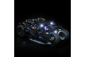 cooldac Led Lighting Kit for Lego 76240 DC Batman Batmobile Tumbler Iconic Car Model, Basic Version USB Connecting Lighting Set Compatible with Lego 76240 (Lights Only, No Lego Models)