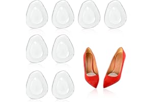 UICCVOKK 4 Paare Schuhpads High Heel Pads High Heels Gel Pads, Ballenpolster High Heels Ballenpolster Vorfuß Transparent Einlegesohlen Gel Heel Grips Liner Inserts High Heel für Frauen, Bequem und Rutschfest