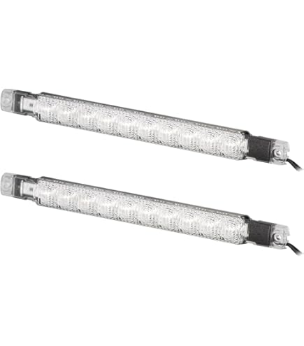 HELLA 2PT 980 860-801 LED-Dagrijverlichtingsset - LEDayLine 15 - 12V - rechthoekig - Inbouw - Lenskleur: Transparent - Kabel: 2800mm - Voertuigfront - Set