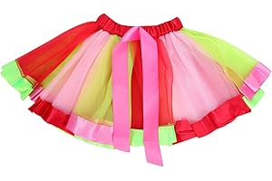 PEUIGNAO Tutu Arcobaleno Tutù Donna Gonne Tulle Fluffy Petticoat Cosplay Poofy Puffy Tutu Danza Ballet Tutu Ballerina Donna Gonna Tulle Princess Tutu Adulto Sottogonna Petticoats Tulle Costume Tutu Skirt Women