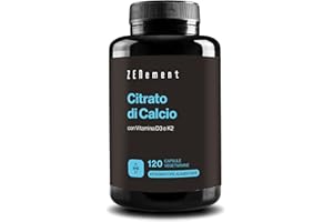 Citrato di Calcio 800mg con Vitamina D3, 120 Capsule | per prevenire i bassi livelli di calcio nel sangue | 100% Naturale, non OGM | di Zenement