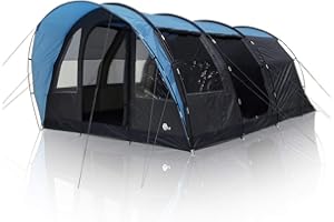 your GEAR Bora 5 Tente familiale Tunnel 5 Personnes auvent Hauteur Libre Sol Cousu 5000 mm Bleu Gris