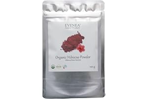 EVENEA Organic Hibiscus Powder for strong, healthy, shiny hair - Premium Quality (100g)