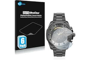savvies 6 Pezzi Pellicola Protettiva per Diesel Chronograph DZ4466 Protezione Schermo Trasparente