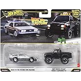 1:64 Hot Wheels Premium Car Culture 2'li Paket BACK TO THE FUTURE TIME MACHINE - 1987 TOYOTA PICKUP TRUCK HBL96 - JHW48