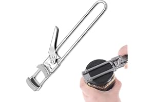 HREDZEO Apribottiglie Regolabile,Apribarattoli Mano in Acciaio Inox Apri Barattoli Antiscivolo Multifunzione Apriscatole per Bottiglie Coperchio Pinza Utensile da Cucina