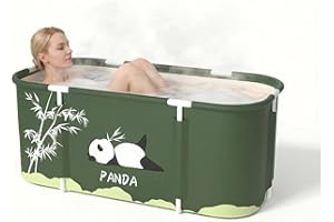 SOONHUA Baignoire portable pliable pour adultes, baignoire spa autoportante, épaisse à plusieurs couches pour intérieur et extérieur, 115 x 50 cm