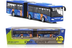 YskerrigToy Autobus Giocattolo, Auto Giocattolo Bambino Mini Bus Modello Pull-Back Veicoli Bus Giocattolos Mini Macchinine Giocattolos Educativo per Bambini Regalo di Compleanno(Blu)