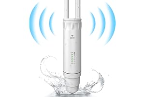 PHAVN 1200Mbps Point d'accès WiFi Extérieur avec Un Port Ethernet, Amplificateur WiFi Extérieur Couverture Longue Portée Antenne WiFi Double Bande 5G/2.4G Borne WiFi avec PoE, Haute Compatibilité