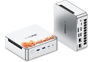 ‎CTONE CTONE AM23 Gaming Mini PC АМD Ryzen 9 8945HS (8C/16T,bis zu 5.2GHz), 32GB DDR5 1TB PCIe 4.0 SSD, Micro Desktop Computer mit Radeon 780M|Unterstützt 8K Quad-Display | Dual USB4 | Dual 2.5 GbE