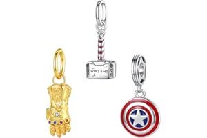 Doyafer 925 charme en argent sterling fer cool hommes Winnie Mickey Minnie femmes bracelet collier 3pcs / Set