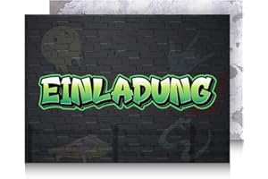 ‎JEAN-PHILIPPE DIETZ Jean-Philippe Dietz® 12 Einladungskarte für Kindergeburtstag oder Partys - Kinder Geburtstagseinladungskarten - Einladungen zum Geburstag für Jungen (BESTSELLER GRÜN)