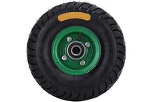 AKOZON Koło wózka 10,5 cala 4,10 / 3,50-4 Wbudowane nadmuchiwane łożysko gumowe 6204-2RS