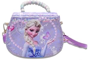 Simyron Elsa Umhängetasche,Babioms Kinderhandtasche,Kinder Umhängetasche für Mädchen Reisen, Anna und Elsa Schulter-Tasche Handtasche Klein mit Verstellbarem Gurt, Geschenke Für Kinder（13 * 16 * 6CM ）