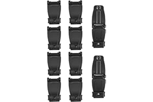 VIPERADE VAB2 Paquete de 10 clips multiusos para mosquetón táctico Molle de 1 pulgada para fijar correas Molle a mochilas/bolsas/bolsas (Negro)