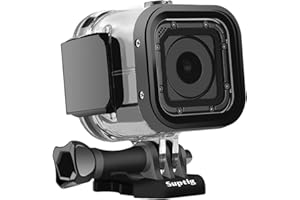 Suptig Carcasa Protectora Impermeable de Repuesto para GoPro Hero 4session, 5session para cámara Deportiva Exterior para Uso bajo el Agua, Resistente al Agua hasta 60 m