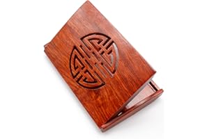 AMONENZ Business Card Holder, Red Wood Personalized Business Card, Cards Display Stand Case for Office, Suitable for Business Card Decoration, Graduation Gift