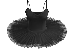IBAKOM Robe Ballet Femme Danse Tutu Costume Danse Cygne Bretelle Spaghetti Caraco Justaucorps Salle de Bal Ballerine Patinage sur Glace Vêtements de Danse