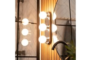 ValueLights | Orbital 3 Way Chrome Wall/Ceiling Light with a Opal Glass Globe Lamp Shade | Bath Wall Lights, Home Décor & Improvement Essential | Includes Bulb [6500K Cool White]