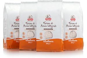 La Veronese | Farina di Avena Integrale Istantanea Senza Glutine, Anallergica, Fonte di Proteine e Ricca di Fibre, Povera di Sale, per Ricette Dolci o Salate, 4X500g