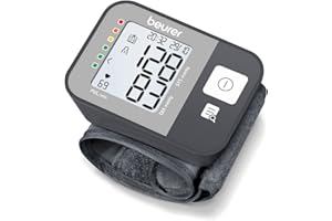 ‎BEURER Beurer BC 27 ciśnieniomierz nadgarstkowy z funkcją wykrywania arytmii, kolorowy wskaźnik ryzyka, dla obwodów nadgarstka od 14 do 19,5 cm, wyrób medyczny, przesyłanie danych do Apple Health i innych