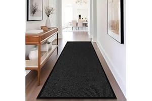 Cozy Haven Sunny Indoor & Outdoor Runner Rug – Machine Washable Non-Slip Rubber Backed Entrance Mat, Long Waterproof Mats for Hallway, Front Entrance, Kitchen, Patio or Garden - (Black, 60x180 cm)