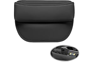 JSLEID Aufbewahrungsbox für Autositze und Mittelkonsole - Tragbar und Einfach Zu Verstauen (Schwarz)