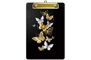 ‎HNOGRI Hnogri Kleines Kunststoff-Klemmbrett, Modedesign A5-Größe Memo-Klemmbretter für Studenten, Kinder, Frauen, Büro, Schule, Clip mit niedrigem Profil, Mini-Klemmbrett Größe 6 "x 9"