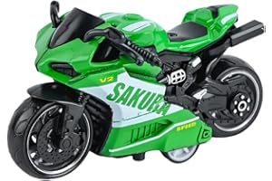 MASIF Motos De Juguete Creativas Motos De Juguete Para Niños Motos De Aleación Motos De Simulación Motos De Retroceso Aptas Para Niños Mayores De 3 Años Regalos De Cumpleaños Ornamentales(Verde)