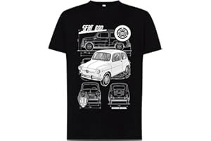 CAMISOLETA CMSLT Camiseta Premium 600, Camiseta 600, Coche 600, vehículo clásico, Camiseta Hombre, Regalo Original, Regalo, Camiseta Unisex, Camiseta Manga Corta