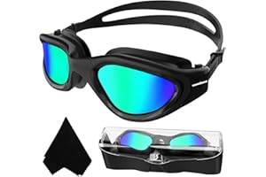 Winline Occhialini da Nuoto Polarizzati, Anti-appannamento Anti-perdite con Protezione UV Visione chiara Facile da regolare Con Ponte Nasale Morbido per Uomo Donna Adulti e Adolescenti