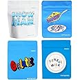 aokat 100Pcs Cookies Bags Cali Packs 3.5g Resealable Smell Proof Mylar Bags Ziplock Food Storage Bags Snack (MIX-C)