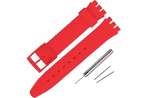 Rihahisy Bracelet de rechange en silicone pour montre Swatch