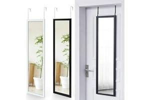 Elex 48" Over Door Mirror Full Length, Wall Mounted Mirror Door Hung Mirror for Bathroom/Bedroom/Wardrobe