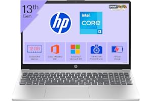 HP 15 Smartchoice, 13th Gen Intel Core i3-1315U (12GB DDR4, 512GB SSD) FHD, Anti-Glare, Micro-Edge, 15.6''/39.6cm, Win11, M36
