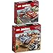 Produktbild LEGO Juniors Disney Cars 2er Set 10730 10742 Lightning McQueens Beschleunigungsrampe + Rasante Trainingsrunden in der Teufelsschanze
