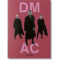 GreenIT Depeche Mode Aufkleber-Set - Schriftzug & Rose, Weiß-rot