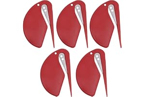 VORAE 5PCS Pet Knotting Comb with Steel Blade, De Knotting Comb for Dogs, Pet Grooming Brush Dematting Comb Hair Removal Tangles for Dogs Cats (Red)