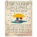 Produktbild Blechschild, inspirierende Aufschrift „Friendship is not about who you’ve known the longest“ (in englischer Sprache), 15 x 20 cm, schönes Geschenk für Freunde