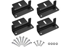 FUNNYTEK 4PCS Solar Panel Mounting Bracket Holder, Aluminum Solar Panel Z Brackets Roof Solar Panel Brackets with Nuts & Screws for Motorhome, RV, Boat, Wall, Yacht and Other Off Gird Installation