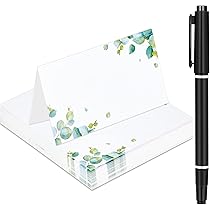 Operitacx 50pezzi Segnaposto Bianchi Per Matrimonio Decorazione Tavolo Biglietti Visita Fai Da Te Eventi Speciali Feste Formali Personalizzabili Eleganti