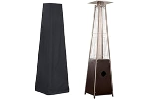 Lamptti Patio Heater Cover - Heavy Duty Waterproof Veranda Cover for Pyramid Torch Patio Heaters, Triangle Glass Tube Heater Cover